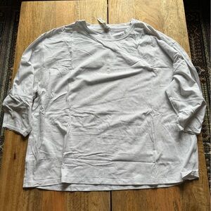 Lululemon 3/4 Sleeve White Specked T-Shirt Size 10